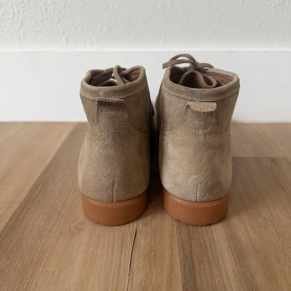Men’s Hush Puppies Bridgeport Taupe Suede Chukka Boot Size 13 Wide